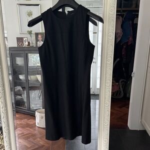 Theory Black Sleeveless Mini Dress